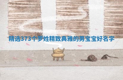 罗姓精致典雅的男宝宝名字