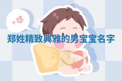 郑姓精致典雅的男宝宝名字